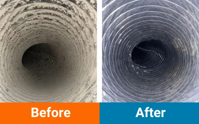 Dryer Vent Cleaning service Before and After - Williams and sons